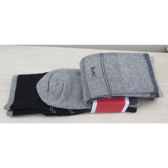 Michael Kors Performance 3 Pair Men's 7-12 Charcoal/Gray/Black Casual Crew Socks - Picture 5 of 7